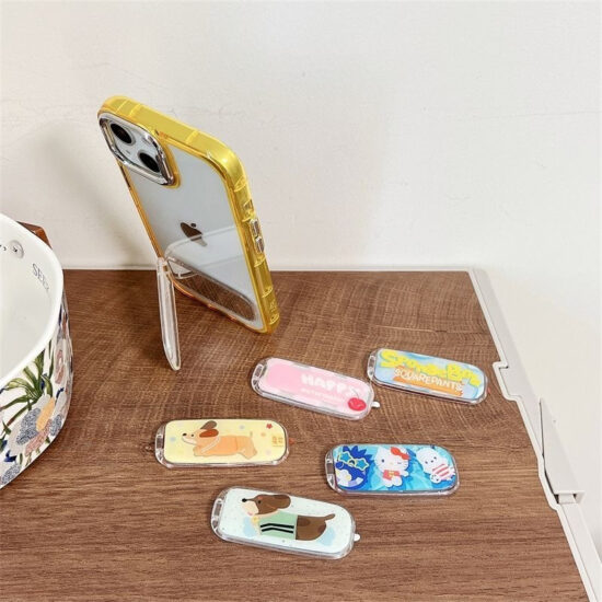 Cute Foldable Dog Mirror Phone Stand for Makeup & Viewing