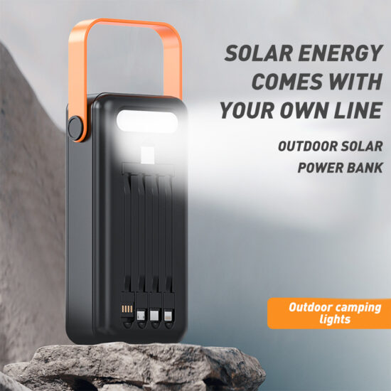  Solar fast charging outdoor power bank with LED display, 30000-120000mAh