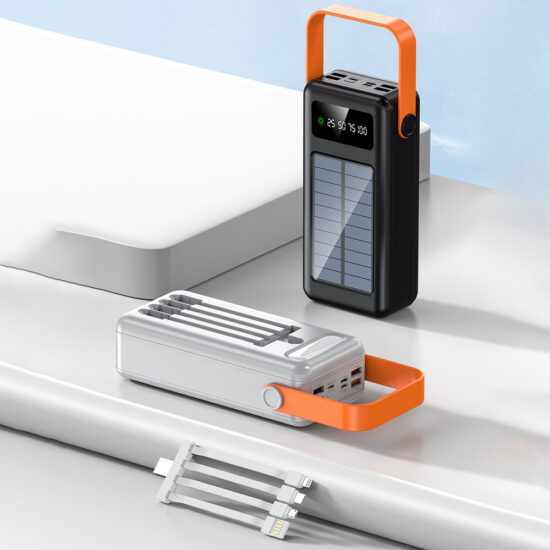 Solar fast charging outdoor power bank with LED display, 30000-120000mAh