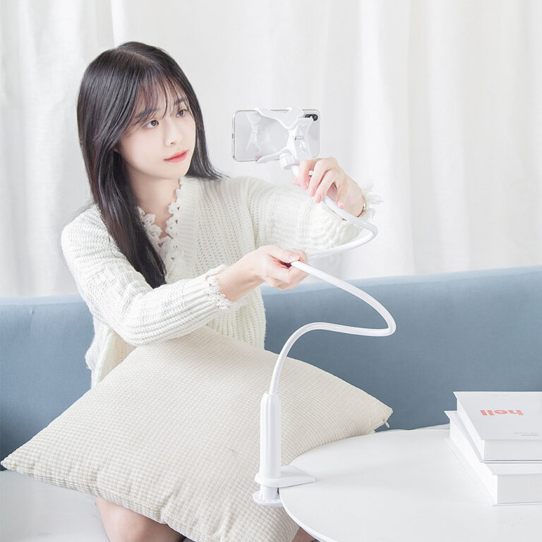 Flexible Universal Rotating Phone Holder for Desktop and Bedside