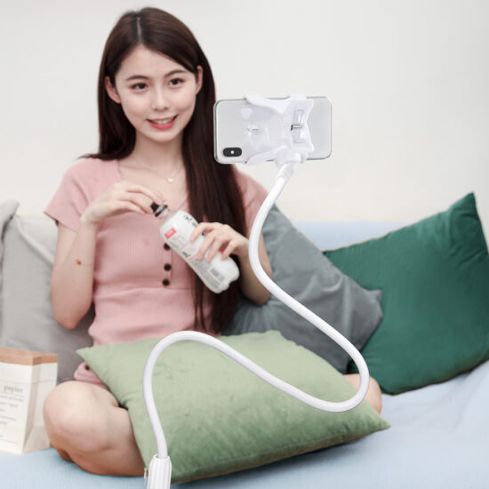 Flexible Universal Rotating Phone Holder for Desktop and Bedside