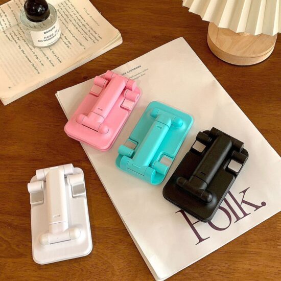 Foldable Desktop Phone and Tablet Holder for Streaming and Video Recording