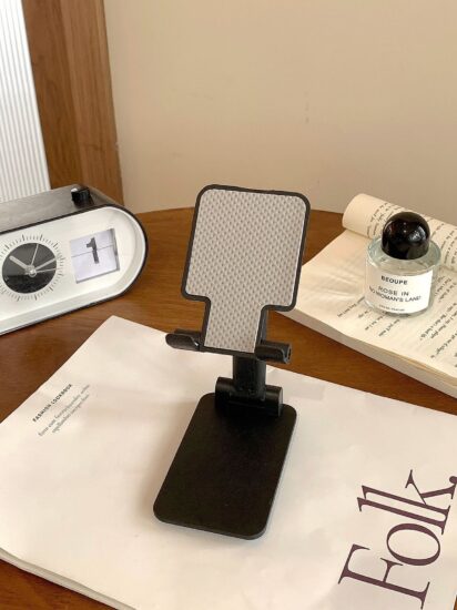 Foldable Desktop Phone and Tablet Holder for Streaming and Video Recording
