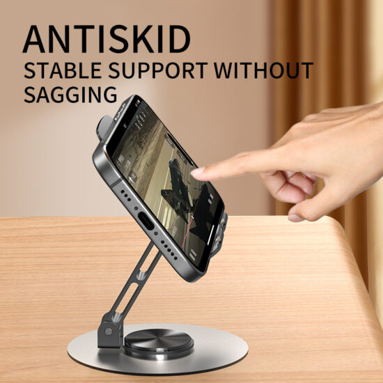 Foldable Adjustable Metal Phone Stand for Desk