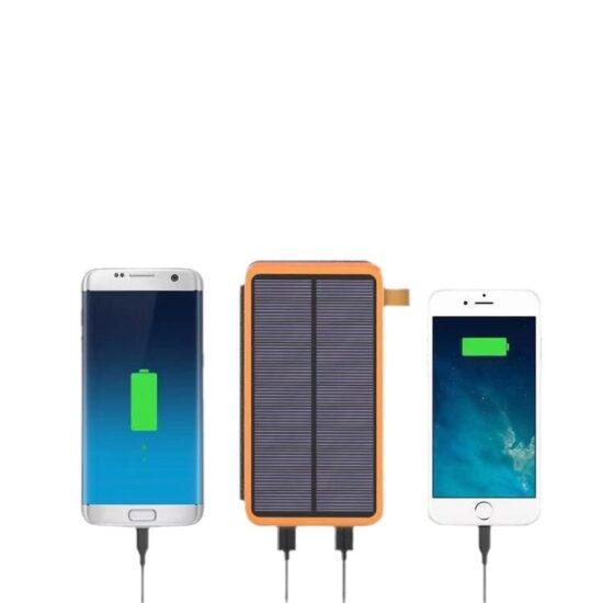 Foldable 20000mAh Solar Power Bank with LED Light for Outdoor Use