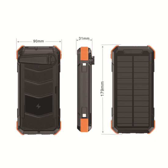  Foldable 20000mAh Solar Wireless Charger for Outdoor Use