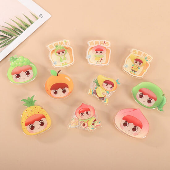 Fruit Acrylic Pop Grip Stand with Transparent Resin