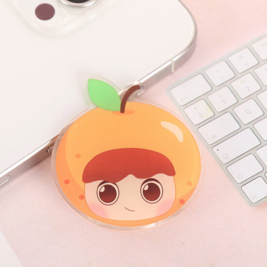 Fruit Acrylic Pop Grip Stand with Transparent Resin