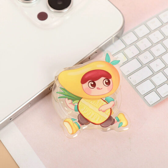 Fruit Acrylic Pop Grip Stand with Transparent Resin