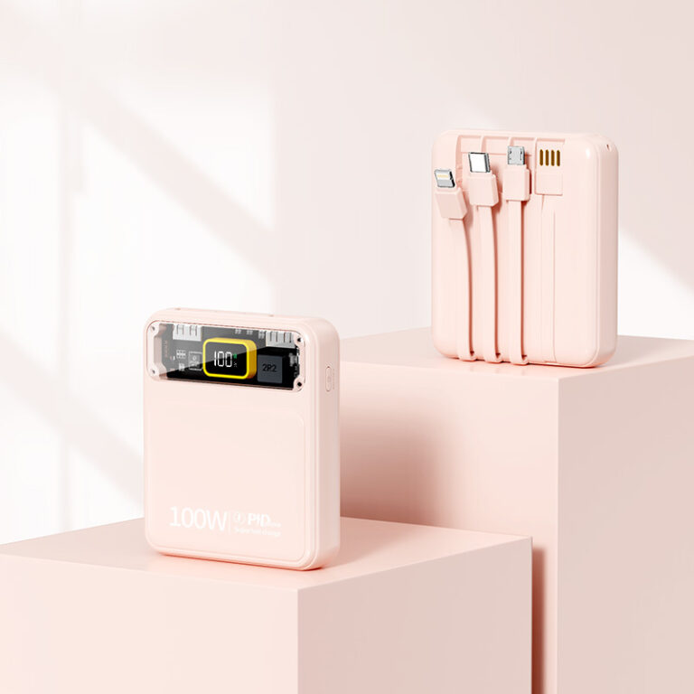 Retro game console power bank 20000mAh with built-in cables