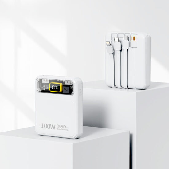 Retro game console power bank 20000mAh with built-in cables


