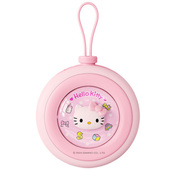 "Hello Kitty round 20000mAh power bank with dual built-in cables and fast charging"