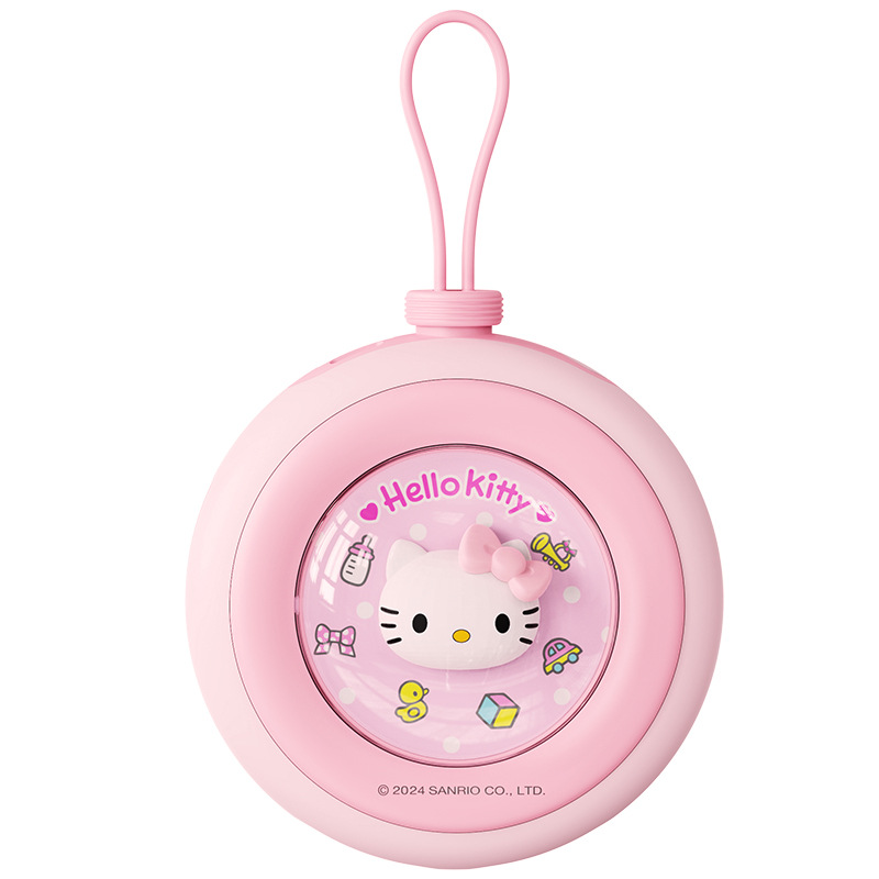 "Hello Kitty round 20000mAh power bank with dual built-in cables and fast charging"