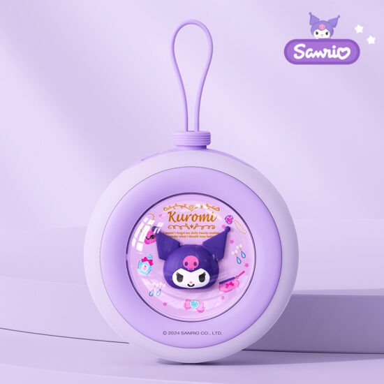 "Hello Kitty round 20000mAh power bank with dual built-in cables and fast charging"
