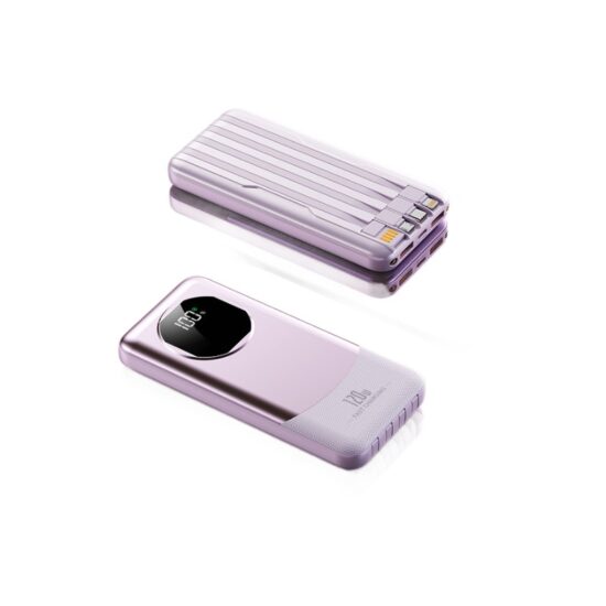 120W Power Bank with LED Display and Built-in Cables