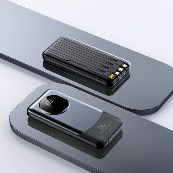 120W Power Bank with LED Display and Built-in Cables