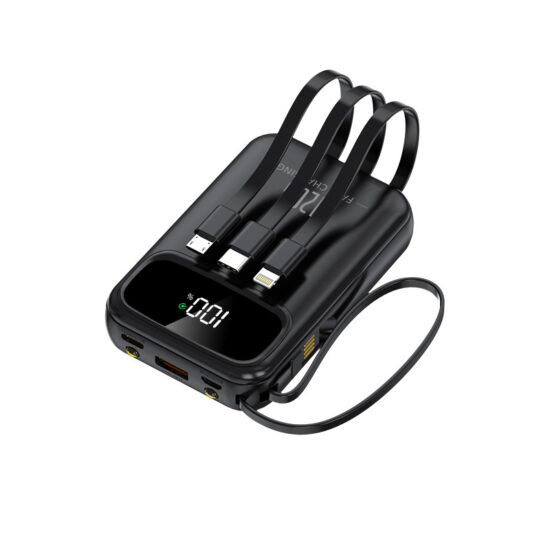 Hot-Selling 120W Fast Charging Power Bank 20000mAh with Built-in Cables for Giftin