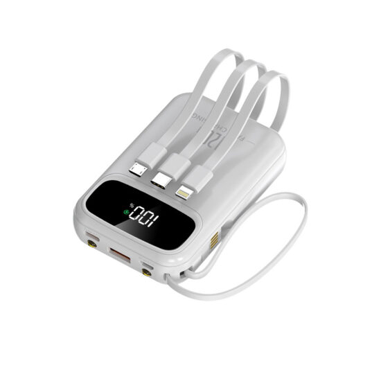Hot-Selling 120W Fast Charging Power Bank 20000mAh with Built-in Cables for Giftin