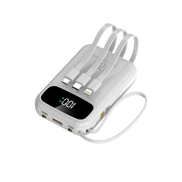 Hot-Selling 120W Fast Charging Power Bank 20000mAh with Built-in Cables for Giftin