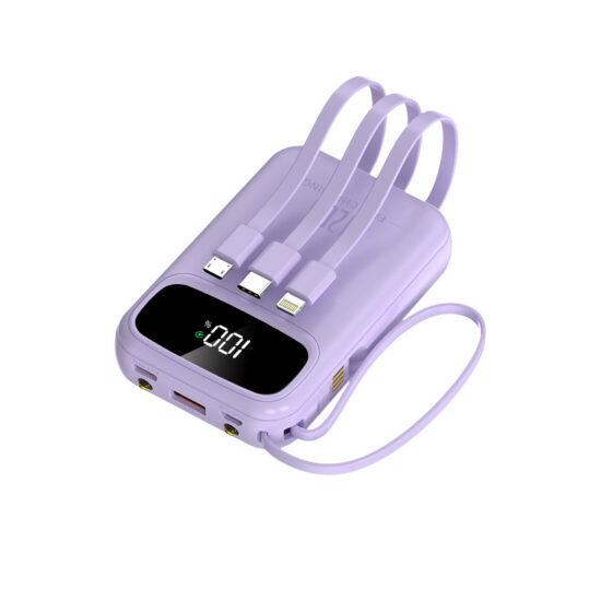 Hot-Selling 120W Fast Charging Power Bank 20000mAh with Built-in Cables for Giftin