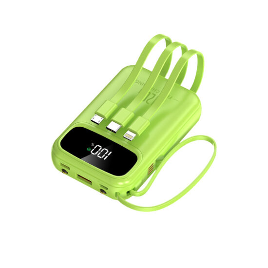Hot-Selling 120W Fast Charging Power Bank 20000mAh with Built-in Cables for Giftin