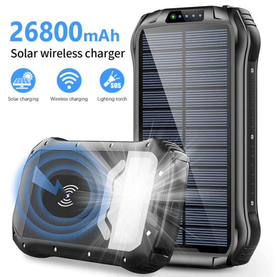 30000mAh Solar Power Bank with Dual USB Output and PSE Certification