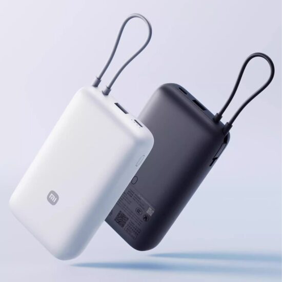 Mi-Style 20000mAh Power Bank with Built-in Cable and 22.5W Dual-Way Fast Charging