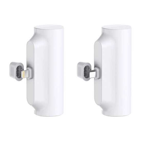 Mini 5000mAh Capsule Power Bank with Plug, Customizable Travel Charger