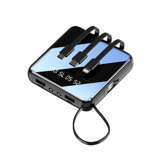 "Mini fast charging lanyard power bank with built-in cable 10000mAh 20000mAh"
