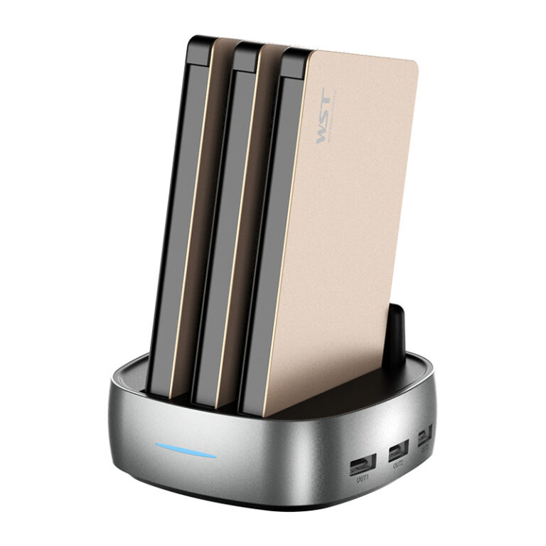 "Restaurant and home use shared power bank station with fast-charging portable units"