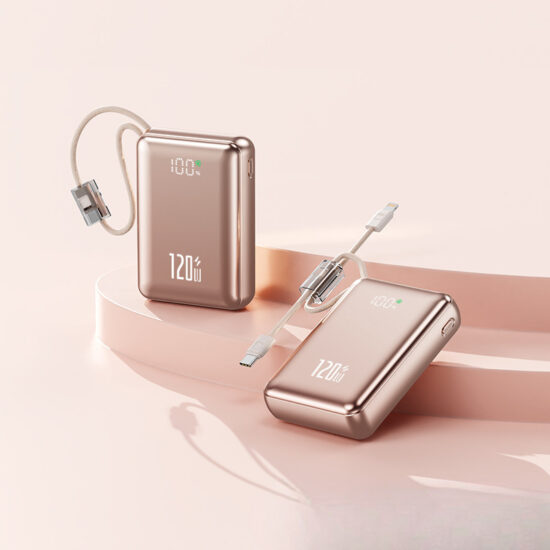 20000mAh Portable Power Bank with Built-in Cable and Fast Charging, Airline Approved