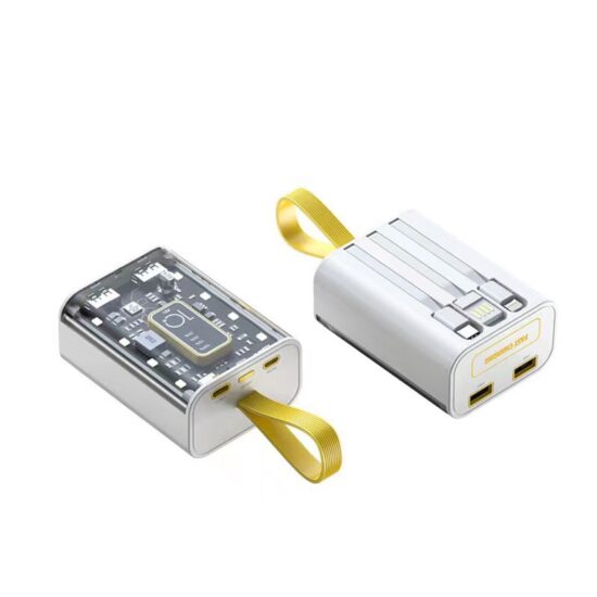 Punk Style Transparent 20000mAh Power Bank with 10W Fast Charging
