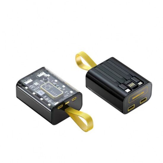 Punk Style Transparent 20000mAh Power Bank with 10W Fast Charging