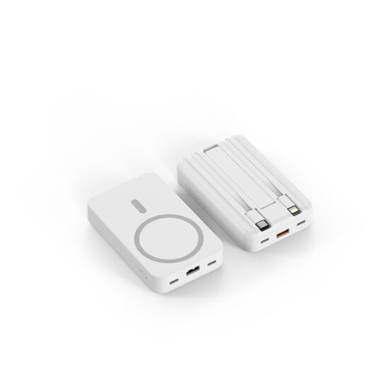 22.5W PD Magnetic Wireless Power Bank with Built-in Cable and Kickstand