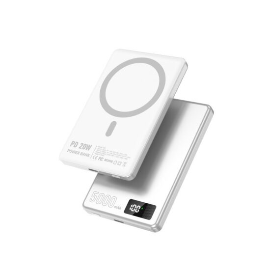 5000mAh Magnetic Wireless Fast Charging Power Bank – PD 20W Ultra-Slim