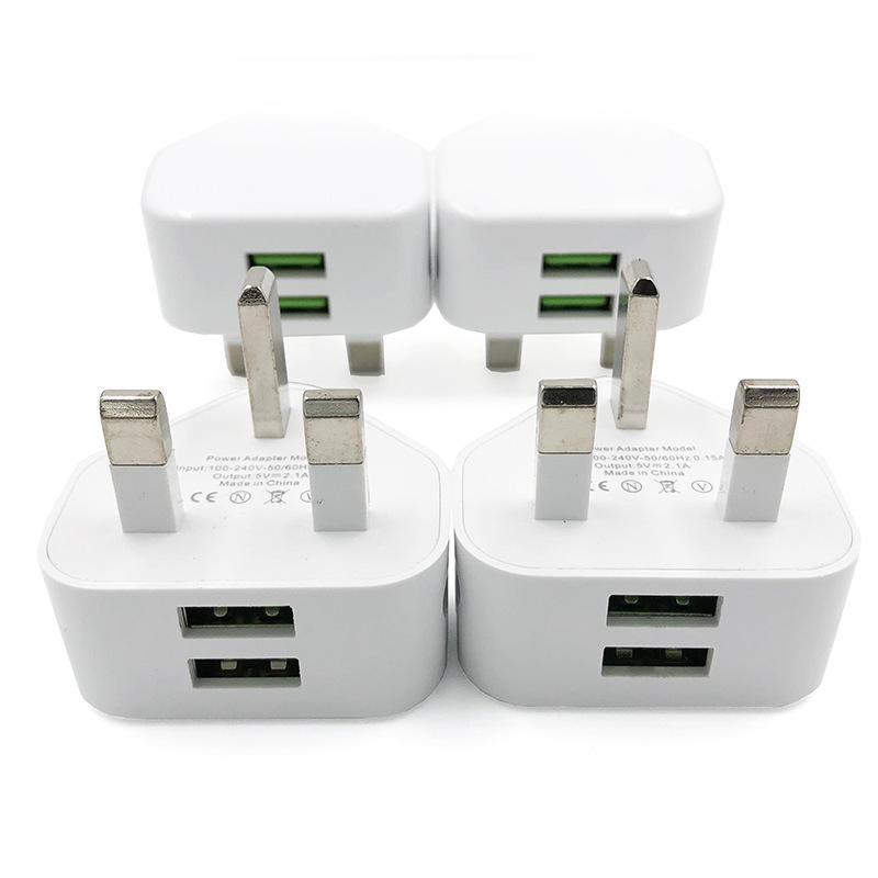 UK Plug Dual USB Wall Charger 5V 2A for Smartphones