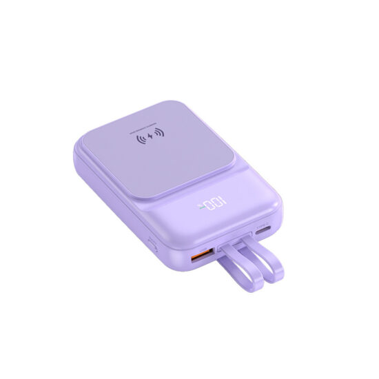 Slim 10000mAh power bank with fast dual output, portable and travel-friendly