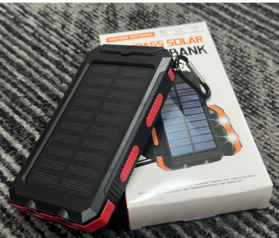Waterproof 20000mAh Solar Power Bank with Camping Light