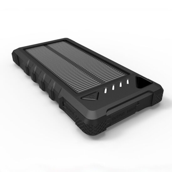 Waterproof Solar Camping Power Bank with Clip and LED Light