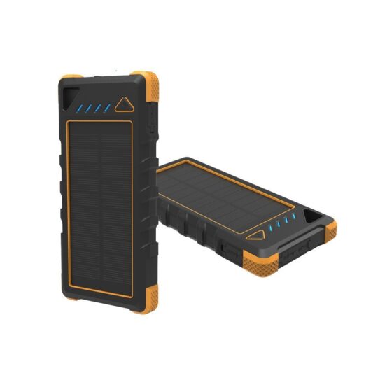 Waterproof Solar Camping Power Bank with Clip and LED Light