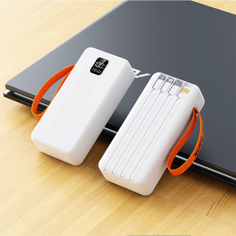 50000mAh power bank with built-in cable and 22.5W fast charging