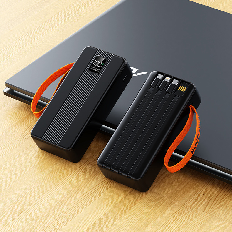 50000mAh power bank with built-in cable and 22.5W fast charging
