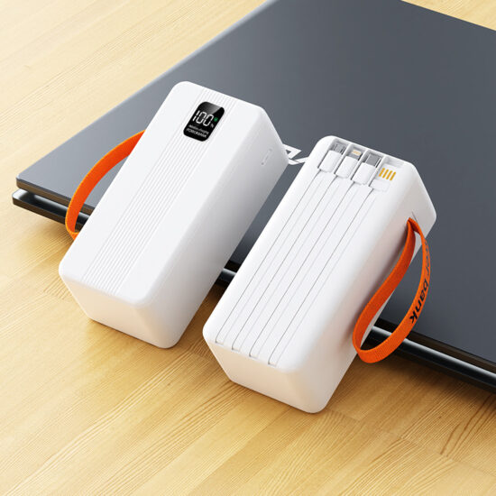50000mAh power bank with built-in cable and 22.5W fast charging